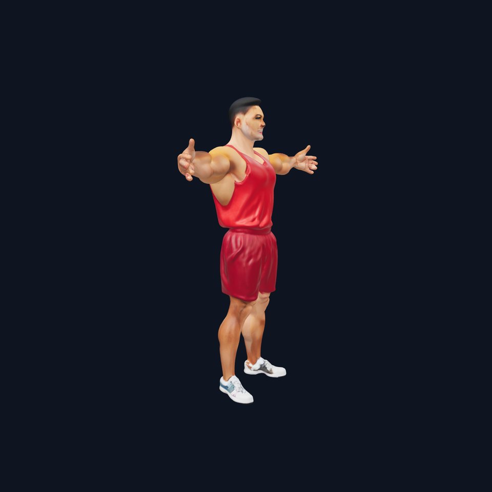 Athletic Figure TPose model pack
